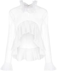 Givenchy - Ruffled Asymmetric Blouse - Lyst