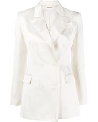 P.A.R.O.S.H. - Satin Double-Breasted Blazer - Lyst