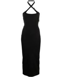 The Attico - Buckle-embellished Halterneck Midi Dress - Lyst