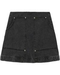 SJYP - A-line Denim Miniskirt - Lyst