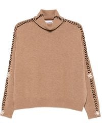 Kujten - Thea Snow Whipstitch-Trim Sweater - Lyst