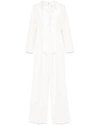 Elisabetta Franchi - Smoking-Jumpsuit Mit Satinrevers - Lyst