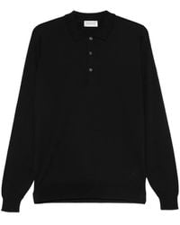 John Smedley - Long-Sleeved Polo Shirt - Lyst