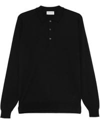 John Smedley - Long-Sleeved Polo Shirt - Lyst