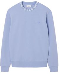 Lacoste - Logo-Embroidered Crew-Neck Sweatshirt - Lyst