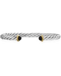 David Yurman - 14Kt And Sterling Cable Cuff Bracelet (6Mm) - Lyst