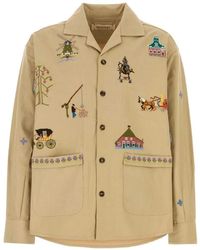 BAZISZT - Tusken Embroidered Cotton Overshirt - Lyst