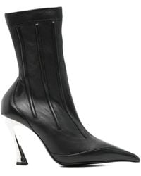 Mugler - 95Mm Leather Ankle Boots - Lyst