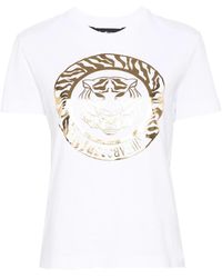 Just Cavalli - Logo-Print Cotton T-Shirt - Lyst