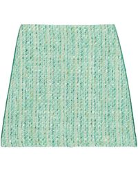 St. John - Lurex Tweed Mini Skirt - Lyst