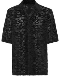 Philipp Plein - Shirt Ss Bowling Fit Jacquard Monogram - Lyst