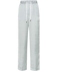 Peserico - Striped Straight-leg Trousers - Lyst