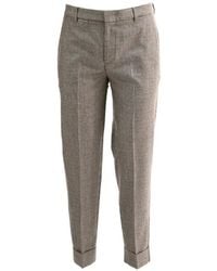 Cruna - Houndstooth Turn-Up Trousers - Lyst