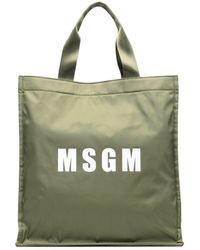 MSGM - Shopper mit Logo-Print - Lyst