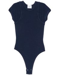 Halfboy - Geribbelde Body Met Open Rug - Lyst