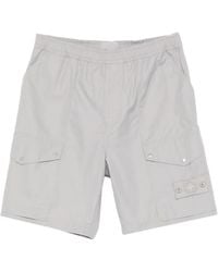Stone Island - L100004 All-Weather Cotton Canvas S.I. Ghost Shorts - Lyst