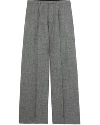 R13 - Inverted Wool Wide-leg Trousers - Lyst