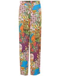 Liu Jo - Elasticated-Waist Printed Trousers - Lyst