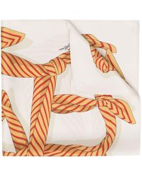 Totême - Knotted Monogram Silk Scarf - Lyst