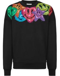 Philipp Plein - Smiley Face-Print Sweatshirt - Lyst