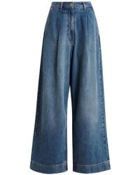 Essentiel Antwerp - Pleated Wide-Leg Jeans - Lyst