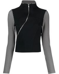 OTTOLINGER - Layered Checked High-Neck Top - Lyst