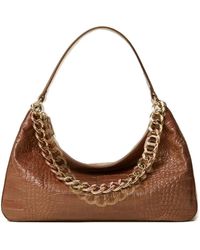 Twinset - Liliane Crocodile-Effect Chain Shoulder Bag - Lyst