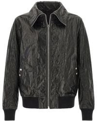 Rick Owens - Dracuflight Hammered Leather Bomber Jacket - Lyst