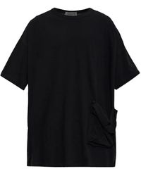 Yohji Yamamoto - Oversized Draped-Pocket T-Shirt - Lyst
