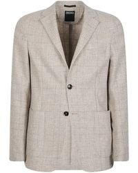 ZEGNA - Prince Of Wales-Check Wool Blazer - Lyst