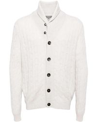 N.Peal Cashmere - Garrick Cable-Knit Cardigan - Lyst