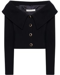 Alessandra Rich - Single-Breasted Off-The-Shoulder Blazer - Lyst