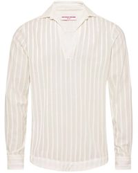 Orlebar Brown - Vertical-Striped Chenille Shirt - Lyst
