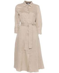 Pennyblack - Belted Button-Front Midi Shirt Dress - Lyst