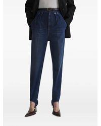Mugler - Pantalon En Jean À Taille Haute - Lyst