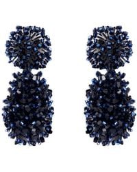 Oscar de la Renta - Beaded Cluster Drop Earrings - Lyst