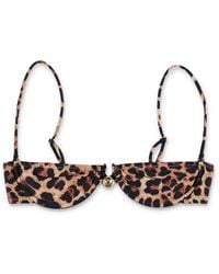 Reina Olga - Hammond Leopard-Print Bikini Top - Lyst