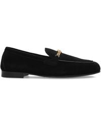 Versace - Medusa Suede Loafers - Lyst