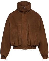 Magda Butrym - Elasticated-Trim Suede Jackets - Lyst