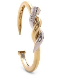 David Webb - Twisted Nail Two-Tone Cuff Bracelet - Lyst