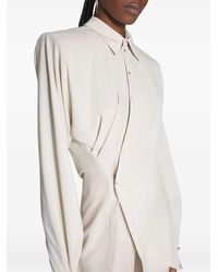 Mugler - Draped-Shoulder Button Shirt - Lyst