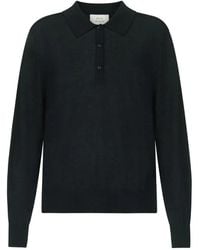Loulou de Saison - Fine-Knit Long-Sleeve Polo Shirt - Lyst