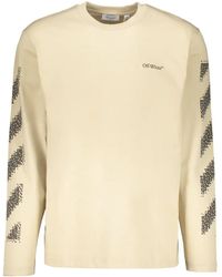 Off-White c/o Virgil Abloh - T-Shirt A Maniche Lunghe Con Stampa - Lyst