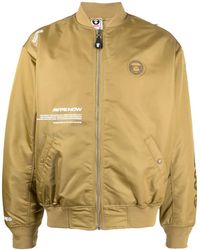 Aape By A Bathing Ape - Logo-Patch Zip-Up Bomber Jacket - Lyst