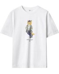 Maison Kitsuné - Fox-Print T-Shirt - Lyst