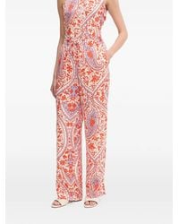 MARC AUREL - Floral Print Drawstring Trousers - Lyst