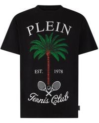 Philipp Plein - Round Neck Tennis Club T-Shirt - Lyst