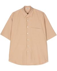 AURALEE - Short -sleeved Cotton Shirt - Lyst