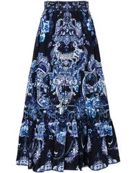 Camilla - Delft Dynasty-print maxi skirt - Lyst