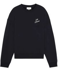 Café Kitsuné - Logo-Embroidered Sweatshirt - Lyst